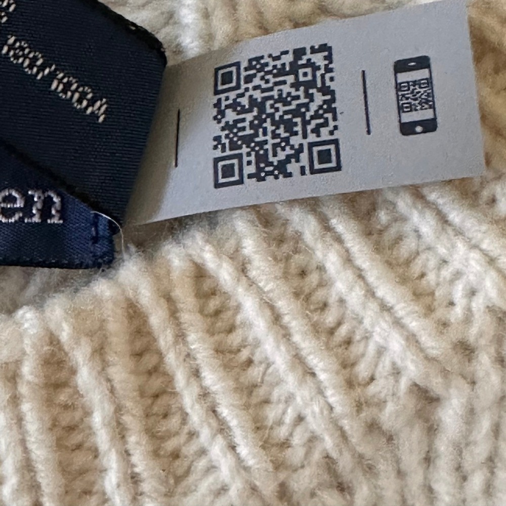 Polo Ralph Lauren Size Large Classic Cream Cable Knit Alpaca Wool Crew Neck Mens - Picture 10 of 13